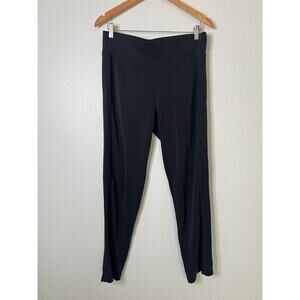 Athleta Black Pull On Straight Leg Modal Pants Size Medium